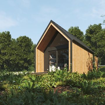 modern scandinavian style wooden tiny house in forest a new form of living philosophy to reduce ecological footprint