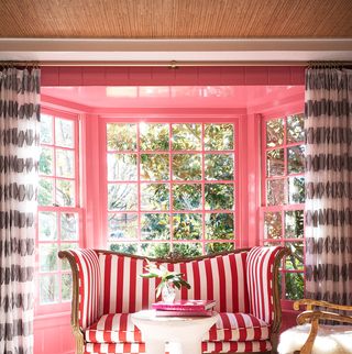 pink, room, interior design, furniture, red, curtain, window covering, window treatment, property, window,