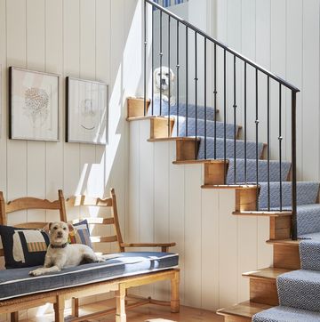 landing
a staircase leads to the lowerlevel
children’s rooms runner
elizabeth eakins bench 1stdibs
pillow the future perfect
rug patterson flynn martin
artwork nickey kehoe