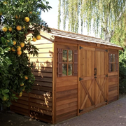 wayfair longhouse wood storage shed